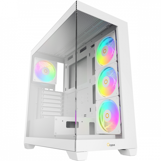 Корпус ПК без блока питания Ocypus Gamma-C72-WHD400XX-GL — для бизнеса и офиса