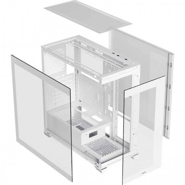 Корпус ПК без блока питания Ocypus Gamma-C72-WHD400XX-GL — для бизнеса и офиса