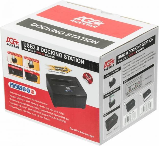 Док-станция для HDD AgeStar 3UBT7 — для бизнеса и офиса Док-станция для HDD AgeStar 3UBT7 — для бизнеса и офиса