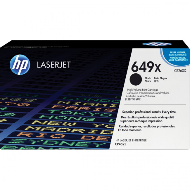 Тонер-картридж HP 649X Black Color LaserJet Print Cartridge (CE260X) — для бизнеса и офиса