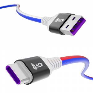 GCR Кабель 1.0m, TypeC, быстрая зарядка 18W, поддержка QC, PD, ТРИКОЛОР Россия, AL case черный, GCR-55309 Greenconnect GCR-55309