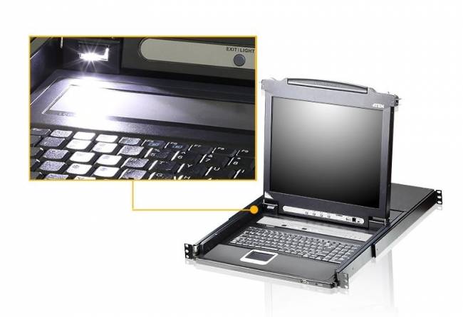 8-портовый KVM-переключатель с ЖК-дисплеем Slideaway/ATEN ATEN CL5708MR — для бизнеса и офиса 8-портовый KVM-переключатель с ЖК-дисплеем Slideaway/ATEN ATEN CL5708MR — для бизнеса и офиса