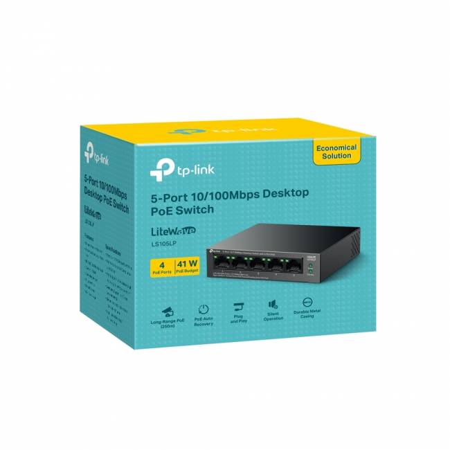 Коммутатор TP-Link LS105LP — для бизнеса и офиса Коммутатор TP-Link LS105LP — для бизнеса и офиса