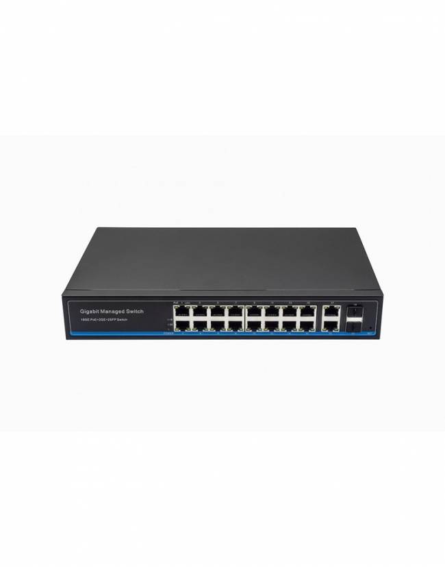 Управляемый L2 PoE коммутатор Gigabit Ethernet NST NS-SW-16G4G-PL — для бизнеса и офиса Управляемый L2 PoE коммутатор Gigabit Ethernet NST NS-SW-16G4G-PL — для бизнеса и офиса