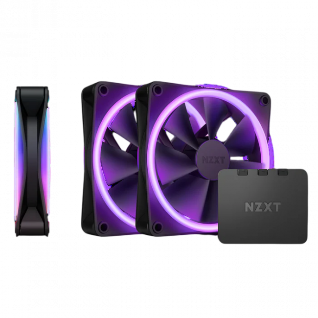 Кулер для корпуса ПК NZXT F120 RGB DUO Triple Pack RF-D12TF-B1 — для бизнеса и офиса Кулер для корпуса ПК NZXT F120 RGB DUO Triple Pack RF-D12TF-B1 — для бизнеса и офиса
