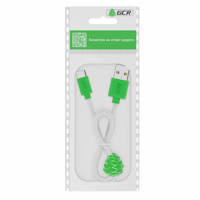 GCR Кабель 1.0m TypeC, белый, зеленые коннекторы, быстрая зарядка, 28/24 AWG, GCR-53246 Greenconnect USB 2.0 Type-AM - USB 2.0 Type-C (m) 1 м — для бизнеса и офиса GCR Кабель 1.0m TypeC, белый, зеленые коннекторы, быстрая зарядка, 28/24 AWG, GCR-53246 Greenconnect USB 2.0 Type-AM - USB 2.0 Type-C (m) 1 м — для бизнеса и офиса