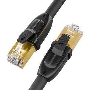GCR Патч-корд PROF прямой 10.0m, FTP медь кат.6, позолоч. контакты и  коннектор, 25 AWG, Deluxe ethernet high speed 10 Гбит/с, RJ45, T568B, GCR-52551 Greenconnect GCR-52551