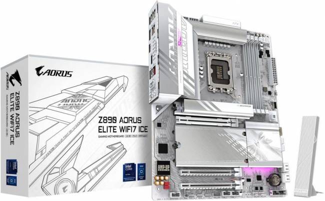 Материнская плата Gigabyte Z890 AORUS ELITE WIFI7 ICE — для бизнеса и офиса Материнская плата Gigabyte Z890 AORUS ELITE WIFI7 ICE — для бизнеса и офиса