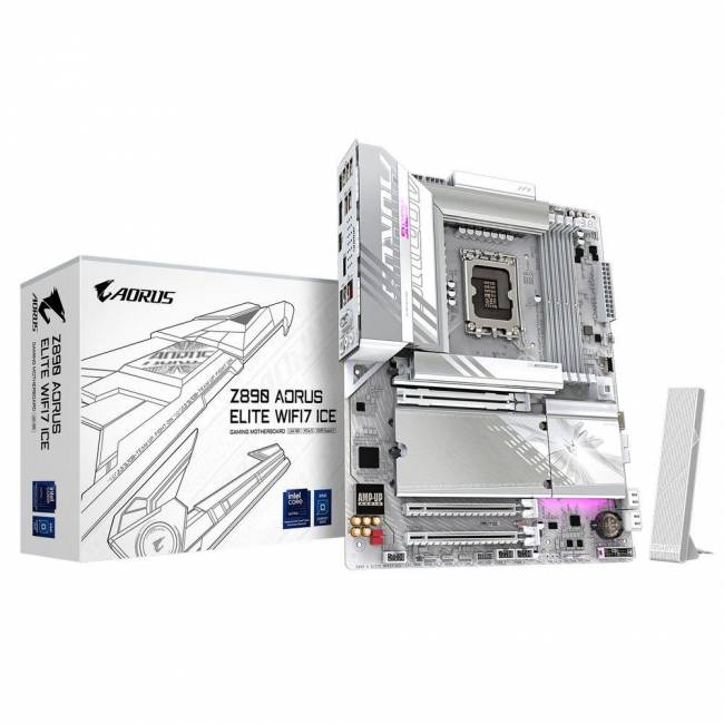 Материнская плата Gigabyte Z890 AORUS ELITE WIFI7 ICE — для бизнеса и офиса Материнская плата Gigabyte Z890 AORUS ELITE WIFI7 ICE — для бизнеса и офиса