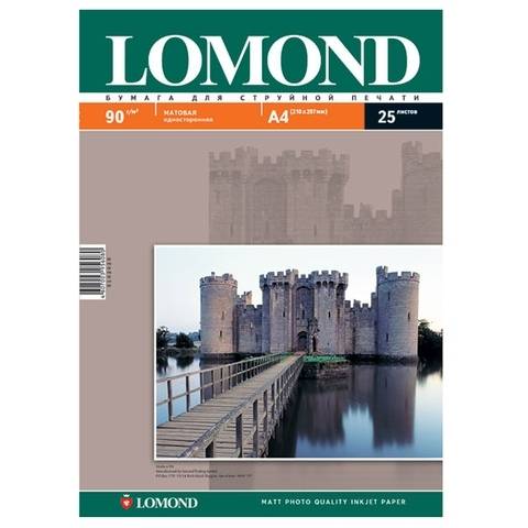 Фотобумага Lomond матовая односторонняя (0102029), A4, 90 г/м2, 25 л. — для бизнеса и офиса Фотобумага Lomond матовая односторонняя (0102029), A4, 90 г/м2, 25 л. — для бизнеса и офиса