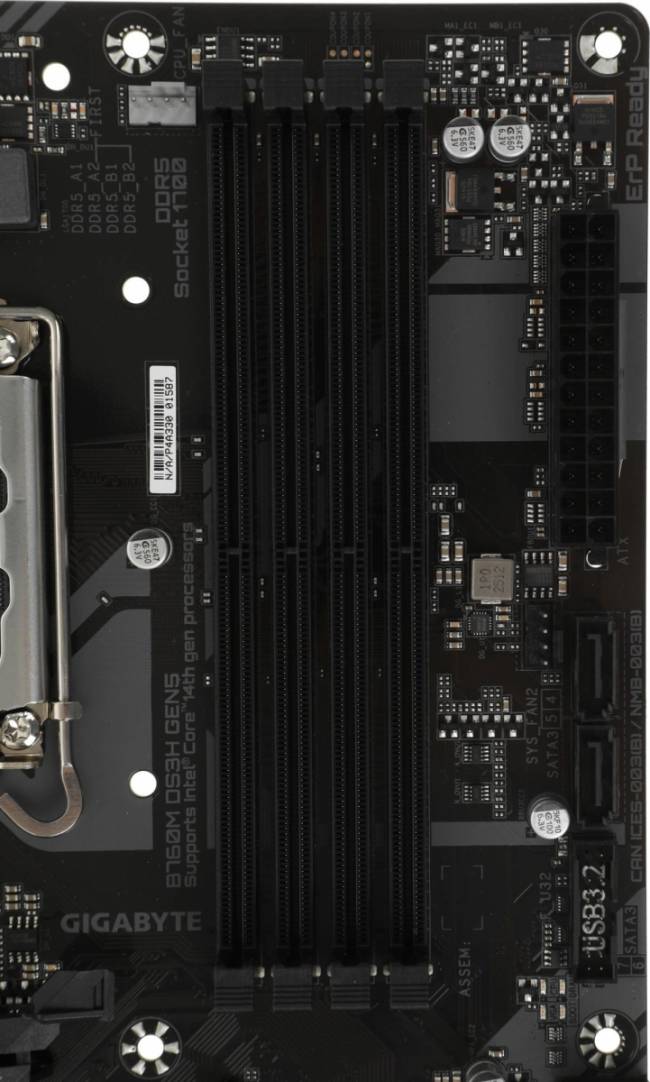 Материнская плата Gigabyte B760M DS3H GEN5 — для бизнеса и офиса Материнская плата Gigabyte B760M DS3H GEN5 — для бизнеса и офиса