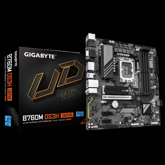 Материнская плата Gigabyte B760M DS3H GEN5 — для бизнеса и офиса Материнская плата Gigabyte B760M DS3H GEN5 — для бизнеса и офиса