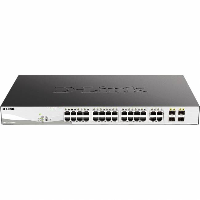 Коммутатор D-Link DGS-1210-28MP/F4A — для бизнеса и офиса Коммутатор D-Link DGS-1210-28MP/F4A — для бизнеса и офиса