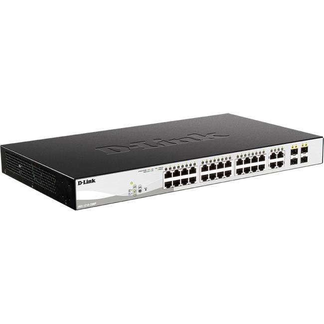 Коммутатор D-Link DGS-1210-28MP/F4A — для бизнеса и офиса Коммутатор D-Link DGS-1210-28MP/F4A — для бизнеса и офиса