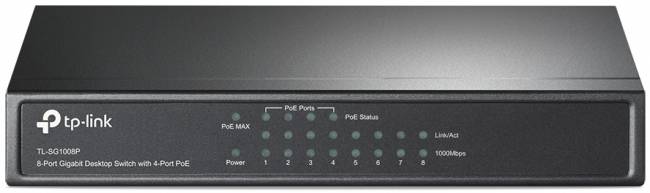 Коммутатор TP-Link TL-SG1008P — для бизнеса и офиса Коммутатор TP-Link TL-SG1008P — для бизнеса и офиса