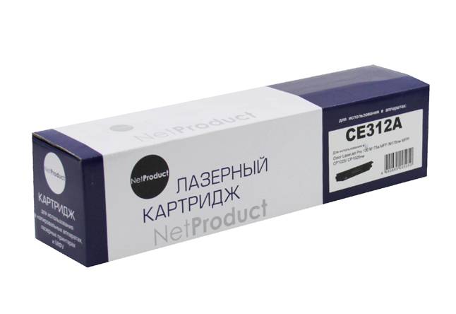 Тонер-картридж NetProduct (N-CE312A) для HP CLJ CP1025/1025nw/Pro M175, Y, 1K — для бизнеса и офиса Тонер-картридж NetProduct (N-CE312A) для HP CLJ CP1025/1025nw/Pro M175, Y, 1K — для бизнеса и офиса