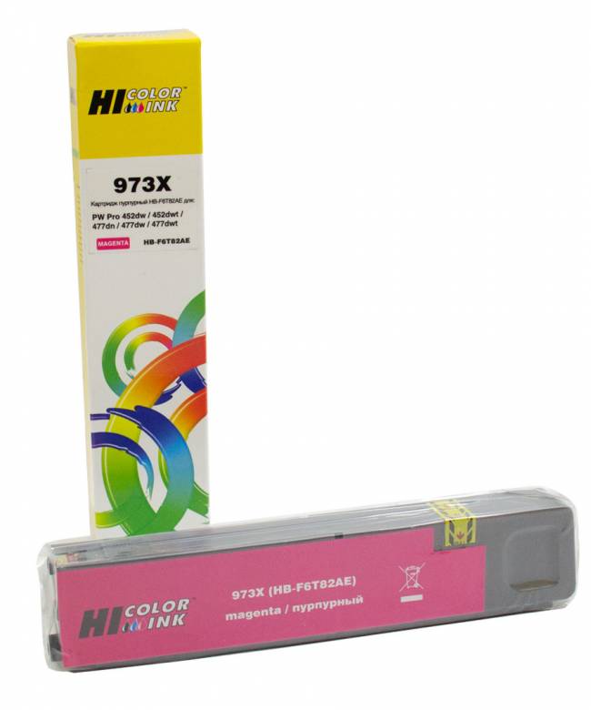 Картридж Hi-Black (F6T82AE) для HP PW Pro477dw/452dw, 973X, M — для бизнеса и офиса