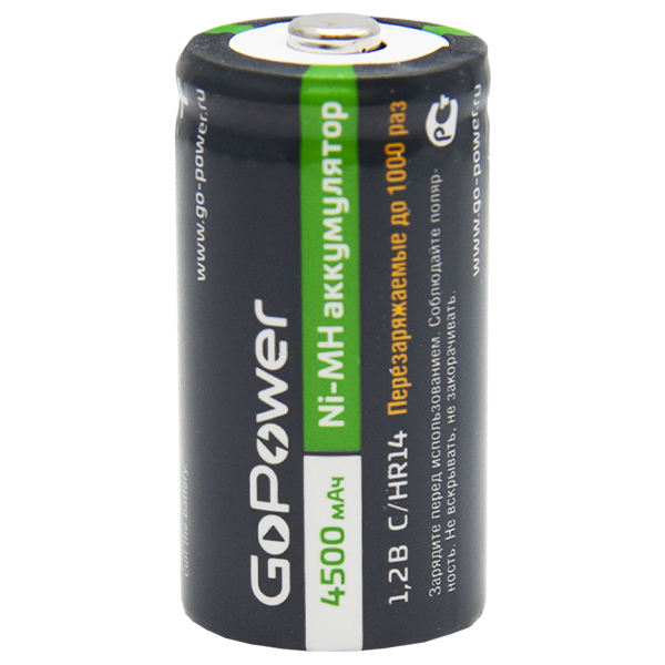 Аккумулятор бытовой GoPower HR14 C BL2 NI-MH 4500mAh (2/12/96) блистер (2 шт.) Аккумулятор бытовой GoPower HR14 C (00-00018322) — для бизнеса и офиса Аккумулятор бытовой GoPower HR14 C BL2 NI-MH 4500mAh (2/12/96) блистер (2 шт.) Аккумулятор бытовой GoPower HR14 C (00-00018322) — для бизнеса и офиса