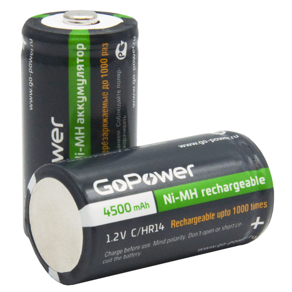 Аккумулятор бытовой GoPower HR14 C BL2 NI-MH 4500mAh (2/12/96) блистер (2 шт.) Аккумулятор бытовой GoPower HR14 C (00-00018322) — для бизнеса и офиса Аккумулятор бытовой GoPower HR14 C BL2 NI-MH 4500mAh (2/12/96) блистер (2 шт.) Аккумулятор бытовой GoPower HR14 C (00-00018322) — для бизнеса и офиса