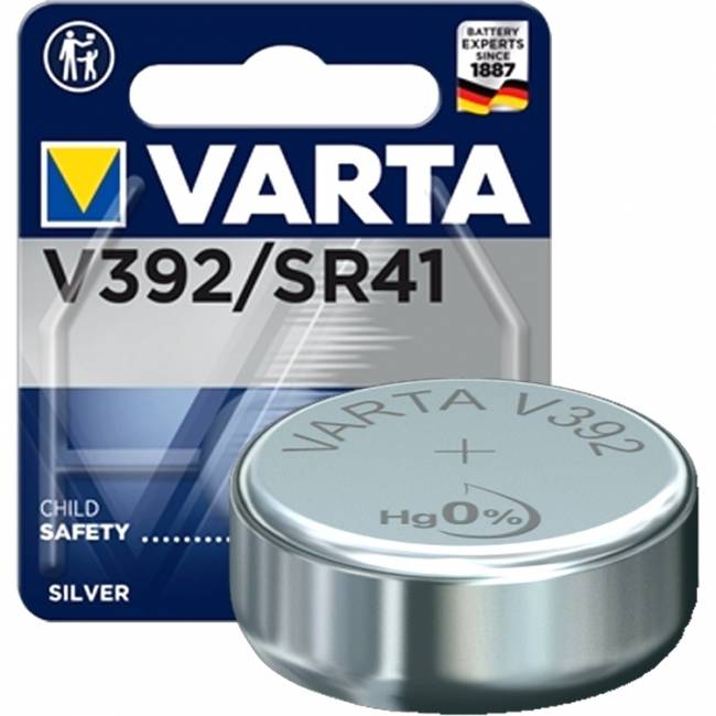 Батарейка Varta 392 (SR41W) BL1 Silver Oxide 1.55V (1/10/100) (1 шт.) Varta SILVER OXIDE SR41W (00392101111) — для бизнеса и офиса Батарейка Varta 392 (SR41W) BL1 Silver Oxide 1.55V (1/10/100) (1 шт.) Varta SILVER OXIDE SR41W (00392101111) — для бизнеса и офиса