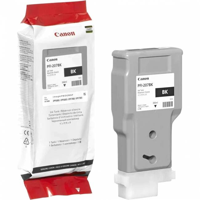Картридж Canon PFI-207BK (8789B001) — для бизнеса и офиса Картридж Canon PFI-207BK (8789B001) — для бизнеса и офиса