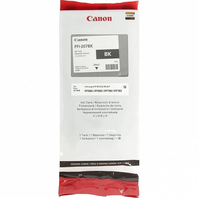 Картридж Canon PFI-207BK (8789B001) — для бизнеса и офиса Картридж Canon PFI-207BK (8789B001) — для бизнеса и офиса
