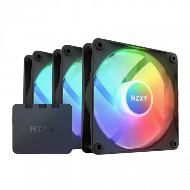 Кулер для корпуса ПК NZXT F120 RGB Core Triple Pack RF-C12TF-B1 — для бизнеса и офиса Кулер для корпуса ПК NZXT F120 RGB Core Triple Pack RF-C12TF-B1 — для бизнеса и офиса
