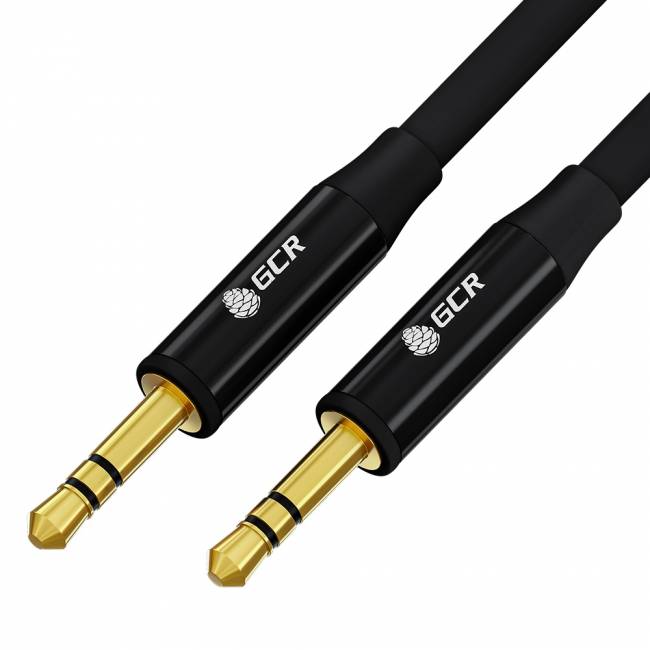 GCR Кабель 5.0m аудио jack 3.5mm/jack 3.5mm черный, GOLD, AL case черный, M/M, GCR-54763 Greenconnect GCR-54763 — для бизнеса и офиса