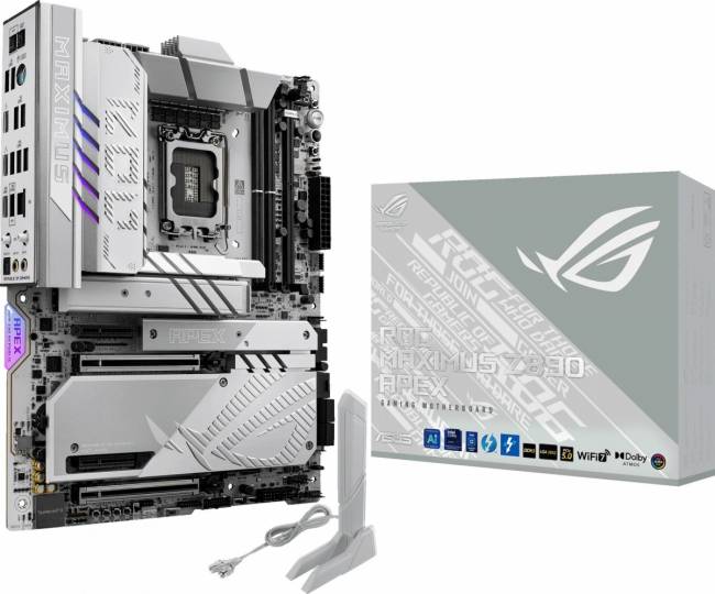 Материнская плата ASUS ROG MAXIMUS Z890 APEX — для бизнеса и офиса Материнская плата ASUS ROG MAXIMUS Z890 APEX — для бизнеса и офиса