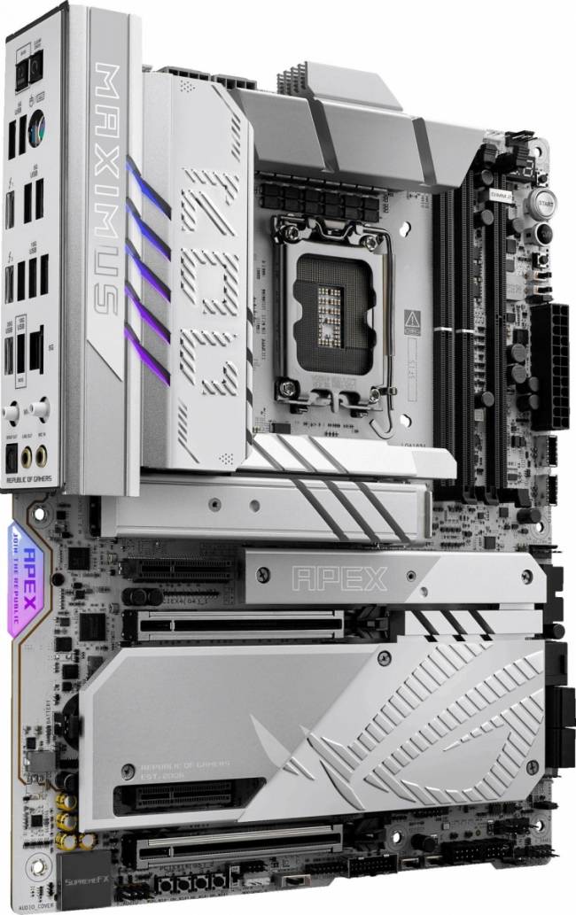 Материнская плата ASUS ROG MAXIMUS Z890 APEX — для бизнеса и офиса Материнская плата ASUS ROG MAXIMUS Z890 APEX — для бизнеса и офиса