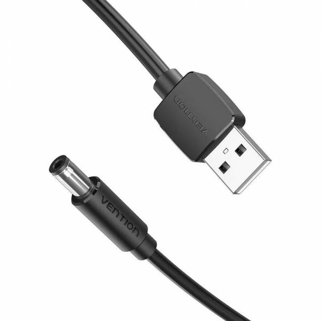 Кабель Vention USB AM/DC-jack 5.5мм M - 1.5м Чёрный Кабель Vention CEYBG USB AM/DC-jack 5.5мм M - 1.5м Чёрный — для бизнеса и офиса Кабель Vention USB AM/DC-jack 5.5мм M - 1.5м Чёрный Кабель Vention CEYBG USB AM/DC-jack 5.5мм M - 1.5м Чёрный — для бизнеса и офиса