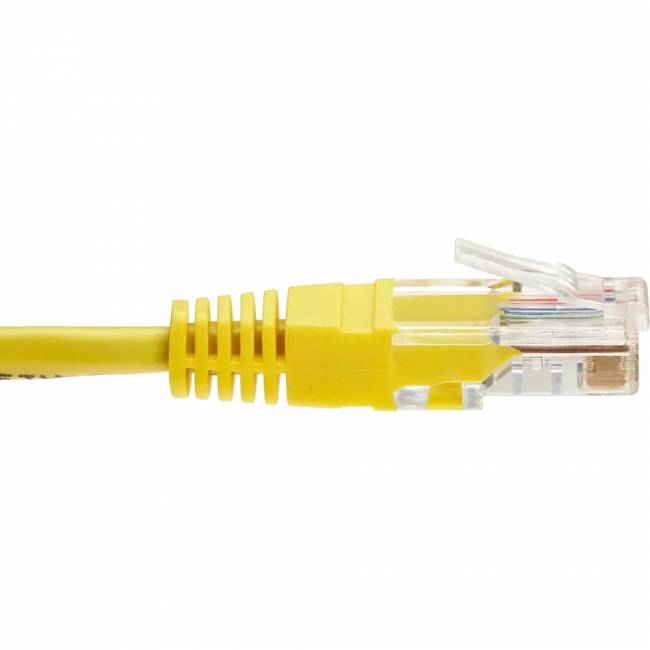 Патчкорд литой "Telecom" UTP кат.5е 0,5м желтый VCOM NA102-Y-0.5M — для бизнеса и офиса