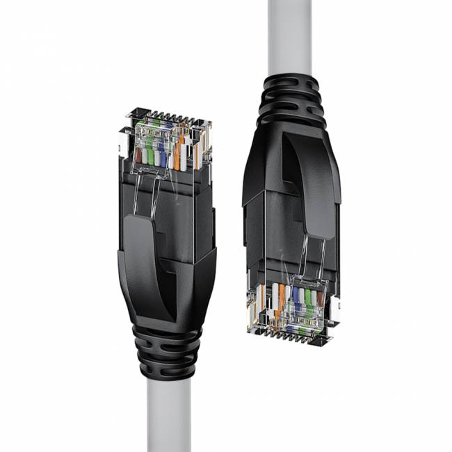 Патч-корд прямой 2.0m UTP кат.5e, серый, черные коннекторы, 24 AWG, литой, ethernet high speed 1 Гбит/с, RJ45, T568B Патч-корд 4PH-50675 — для бизнеса и офиса Патч-корд прямой 2.0m UTP кат.5e, серый, черные коннекторы, 24 AWG, литой, ethernet high speed 1 Гбит/с, RJ45, T568B Патч-корд 4PH-50675 — для бизнеса и офиса