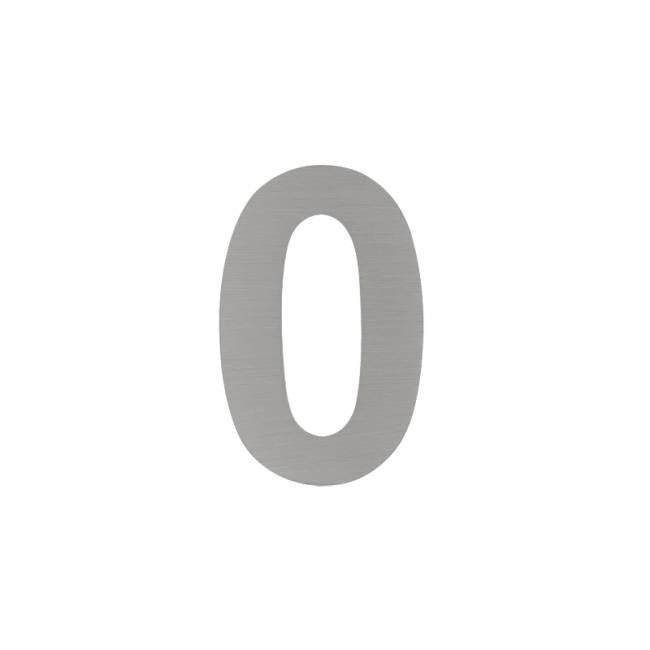 Цифра на дверь Luxe 50 мм сатинированный хром 0 — для бизнеса и офиса Цифра на дверь Luxe 50 мм сатинированный хром 0 — для бизнеса и офиса