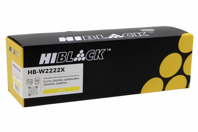 Картридж Hi-Black (HB-W2222X) для HP CLJ Pro 3203DN/3288DN/MFP 3303FDN/3388FDN, Y, 2,5K — для бизнеса и офиса Картридж Hi-Black (HB-W2222X) для HP CLJ Pro 3203DN/3288DN/MFP 3303FDN/3388FDN, Y, 2,5K — для бизнеса и офиса