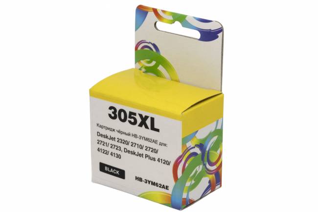Картридж Hi-Black 305XL для HP DJ 2320/2710/2720, черный 3YM62AE — для бизнеса и офиса Картридж Hi-Black 305XL для HP DJ 2320/2710/2720, черный 3YM62AE — для бизнеса и офиса