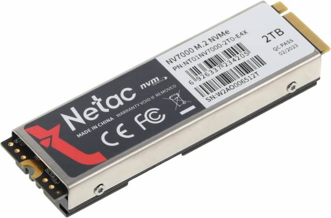 Накопитель SSD Netac NT01NV7000-2T0-E4X — для бизнеса и офиса Накопитель SSD Netac NT01NV7000-2T0-E4X — для бизнеса и офиса