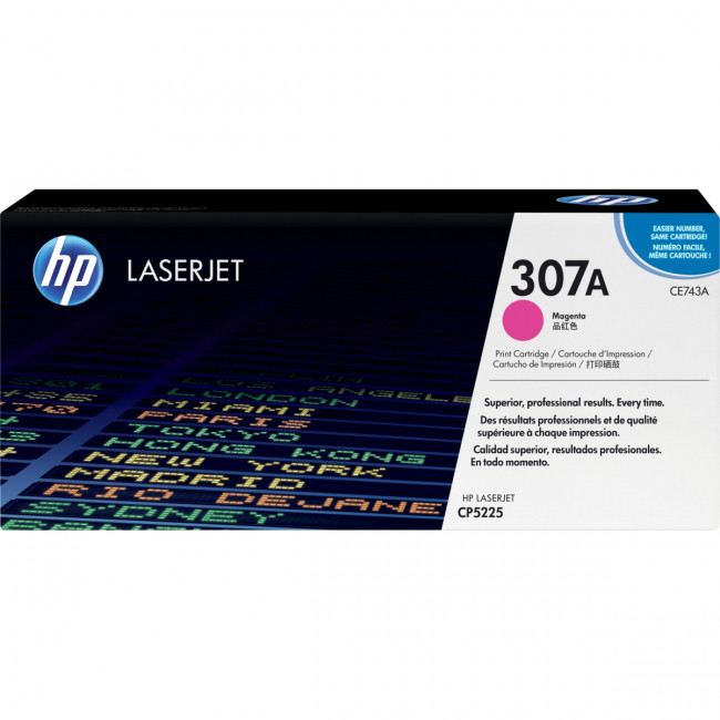 Тонер-картридж HP 307A Magenta Color LaserJet Print Cartridge (CE743A) — для бизнеса и офиса Тонер-картридж HP 307A Magenta Color LaserJet Print Cartridge (CE743A) — для бизнеса и офиса