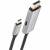 Кабель-адаптер USB Type-Cm --> DP1.4v (m) 8K@60Hz, PD 100W,1.8m , Alum Shell,VCOM <CU480MCPD-1.8M> Кабель-переходник VCOM USB 3.1 Type C M/DisplayPort M (CU480MCPD-1.8M) — для бизнеса и офиса