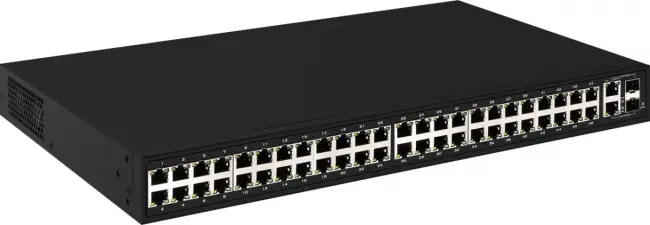 PoE коммутатор Fast Ethernet NST NS-SW-48F2G-P — для бизнеса и офиса PoE коммутатор Fast Ethernet NST NS-SW-48F2G-P — для бизнеса и офиса