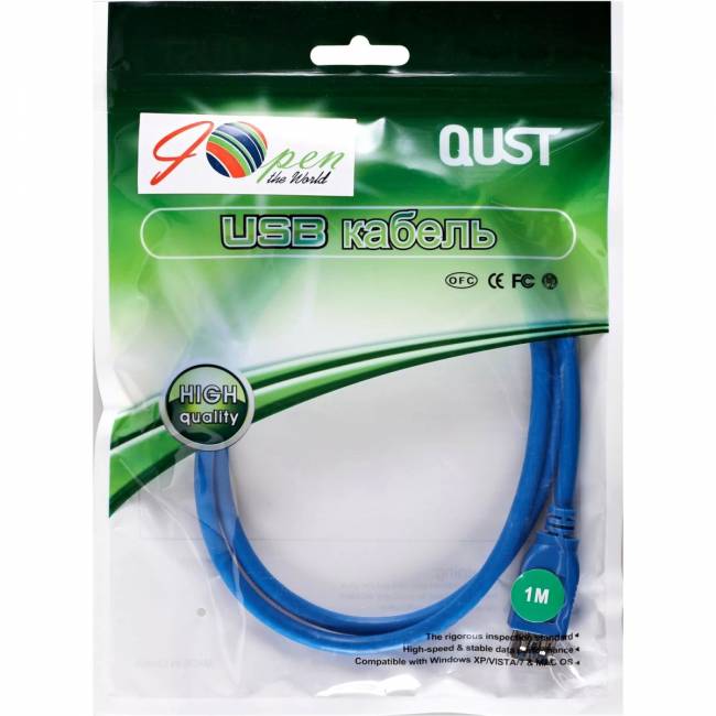 Кабель удлинительный USB3.0 Am-Af 1m iOpen (Aopen/Qust) (ACU302-1M) Кабель Aopen 1 м (ACU302-1M) — для бизнеса и офиса