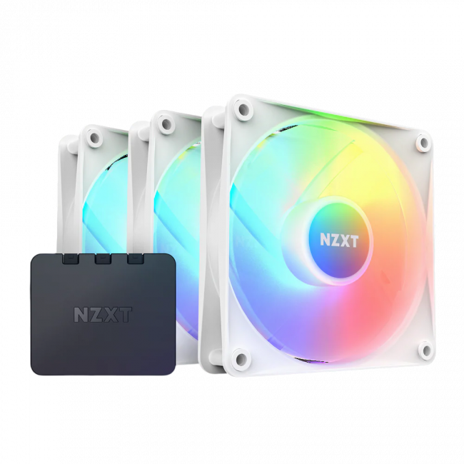 Кулер для корпуса ПК NZXT F120 RGB Core Triple Pack RF-C12TF-W1 — для бизнеса и офиса Кулер для корпуса ПК NZXT F120 RGB Core Triple Pack RF-C12TF-W1 — для бизнеса и офиса