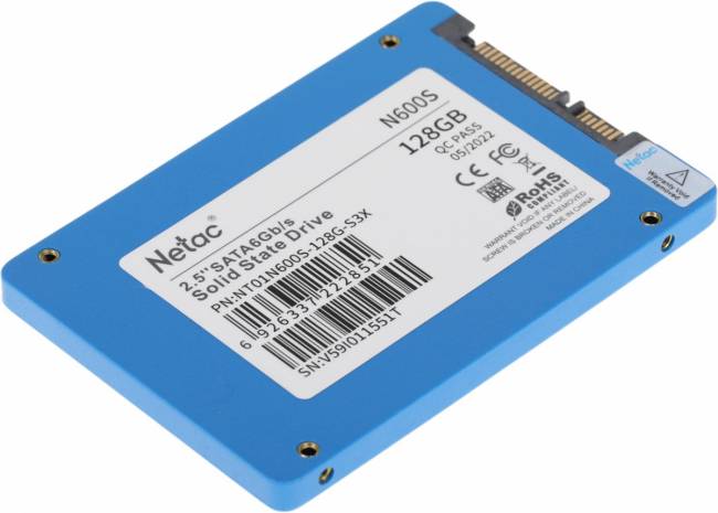 Накопитель SSD Netac NT01N600S-128G-S3X — для бизнеса и офиса Накопитель SSD Netac NT01N600S-128G-S3X — для бизнеса и офиса