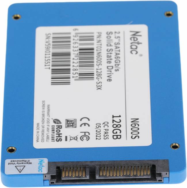Накопитель SSD Netac NT01N600S-128G-S3X — для бизнеса и офиса Накопитель SSD Netac NT01N600S-128G-S3X — для бизнеса и офиса