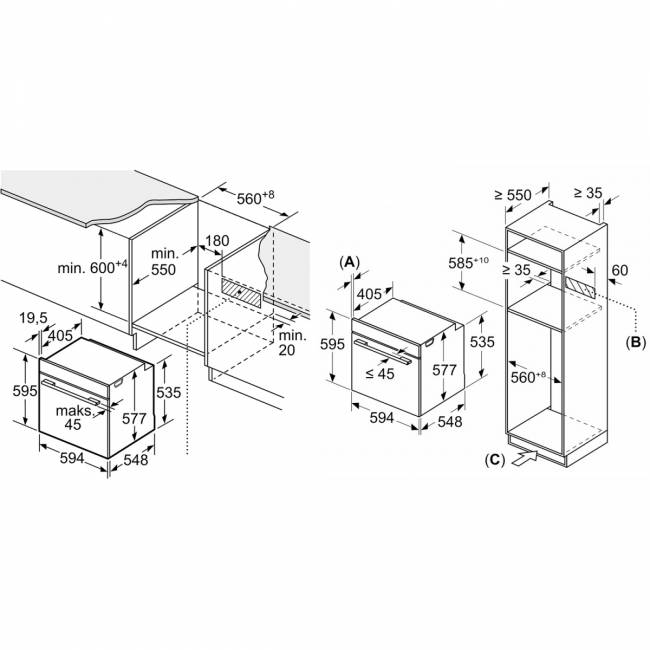 Встраиваемая электрическая духовка BOSCH Встраиваемый духовой шкаф BOSCH HNG978QB1 — для бизнеса и офиса