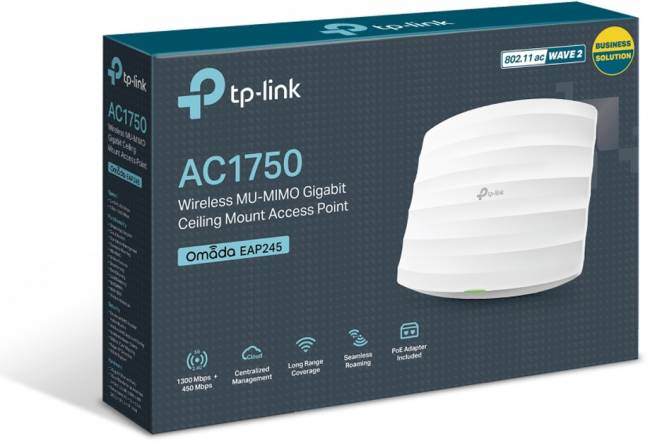 Точка доступа TP-Link AC1750 Wireless MU-MIMO Gigabit Access Point — для бизнеса и офиса Точка доступа TP-Link AC1750 Wireless MU-MIMO Gigabit Access Point — для бизнеса и офиса