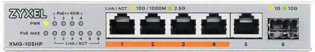 Коммутатор Zyxel XMG-105HP-EU0101F — для бизнеса и офиса