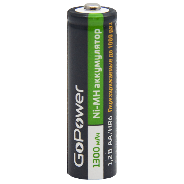 Аккумулятор бытовой GoPower HR6 AA BL2 NI-MH 1300mAh (2/20/240) блистер (2 шт.) Аккумулятор бытовой GoPower HR6 AA (00-00018318) — для бизнеса и офиса Аккумулятор бытовой GoPower HR6 AA BL2 NI-MH 1300mAh (2/20/240) блистер (2 шт.) Аккумулятор бытовой GoPower HR6 AA (00-00018318) — для бизнеса и офиса