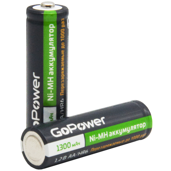 Аккумулятор бытовой GoPower HR6 AA BL2 NI-MH 1300mAh (2/20/240) блистер (2 шт.) Аккумулятор бытовой GoPower HR6 AA (00-00018318) — для бизнеса и офиса Аккумулятор бытовой GoPower HR6 AA BL2 NI-MH 1300mAh (2/20/240) блистер (2 шт.) Аккумулятор бытовой GoPower HR6 AA (00-00018318) — для бизнеса и офиса