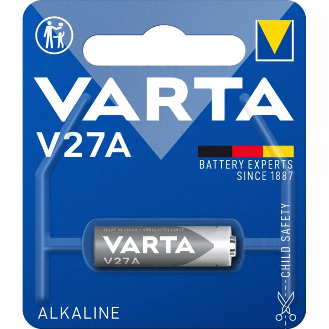 Батарейка Varta ELECTRONICS LR27/A27/MN27 BL1 Alkaline 12V (4227) (1/10/100) (1 шт.) Varta ALKALINE SPECIAL LR27 (04227101401) — для бизнеса и офиса Батарейка Varta ELECTRONICS LR27/A27/MN27 BL1 Alkaline 12V (4227) (1/10/100) (1 шт.) Varta ALKALINE SPECIAL LR27 (04227101401) — для бизнеса и офиса